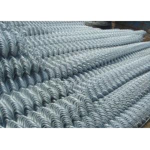 China 10 Guage Galvanized Diamond Chain Link Fence Dark Green Backyard Pvc Coated Iron Wire supplier