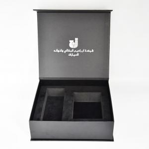 China Car Perfume Magnetic Closure Rigid Boxes Luxury Custom Black Leather PU Book Shape Handmade supplier