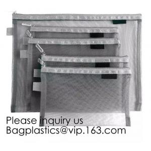 China lack Mesh Makeup Bag See Through Zipper Pouch Travel Cosmetic and Toiletries Organizer Bags Pack, bagease, bagplastics supplier
