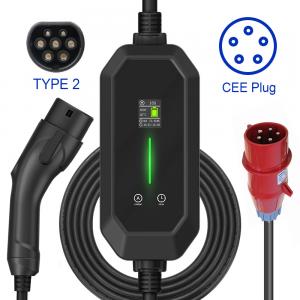 Type 2 Level 2 Portable EV Charger 11kw 22kw 16A 32A 3 Phase Fast Charging EV Charger