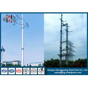 Galvanised Steel Tapered Power Transmission Poles for Overhead Power Line
