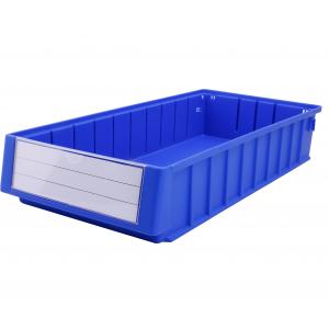 Stackable Plastic Bin with Partition Industrial Plastic Storage Rack Solid Box Style