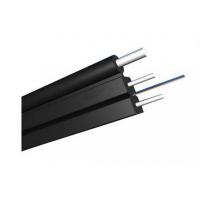 China Black LSZH Sheath 1 Core Indoor Digital Fibre Optic Cable With Steel Wire FRP Strengthen FTTH on sale
