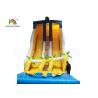 Dual Lane Yellow 32.81ft Backyard Water Slides For Adults With Coconut Tree And