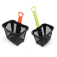 China Conveniently Foldable Plastic Trolley Basket With Four Wheels Easy To Store And Clean on sale