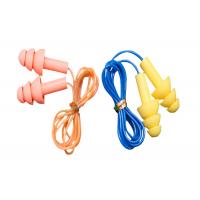 China 3.1g / Pair Tree Shape Sound Proof Ear Plug Silicone With Plastic Cord on sale
