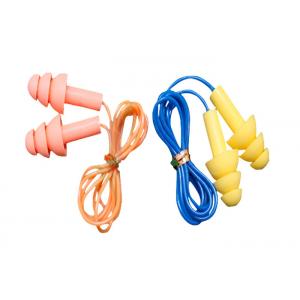 3.1g / Pair Tree Shape Sound Proof Ear Plug Silicone With Plastic Cord