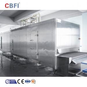 China IQF Tunnel Conveyor Belt Cooling Freezing Machine For Pizza Tart Dough Tunnel Freezers supplier
