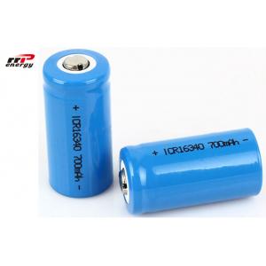 Cylindrical Rechargeable Li Ion Battery Pack 3.7V 16340 700mAh Long Lifespan