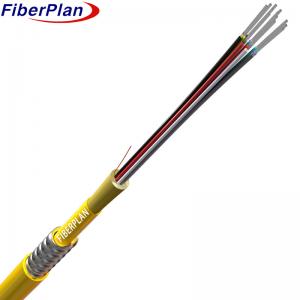 Simplex Indoor Armored Fiber Optic Cable With LSZH High Strength Tensile