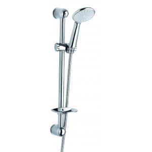 China Chrome Shower Riser Rail Kit , Adjustable Shower Rail Slider Kit supplier