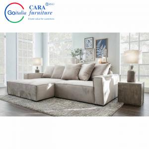 Newly Arrived Living Room Apartment Hotel Solid Wood Frame Corner Sofa High Density Modular Couch Sofa Bed