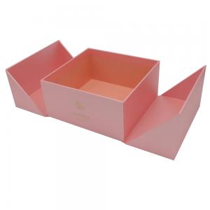 China Custom Printed Paper Wholesale Gold Double Door Layer Packaging Gift Box supplier