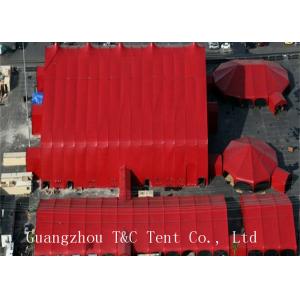 China Red Color Wedding Event Tents Light Frame Steel Structure With Sandwich Panel Wall supplier