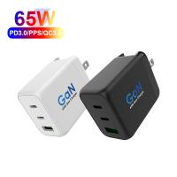 China 3 Port GaN USB Charger 65W USB C Wall Charger Adapter For MacBook on sale