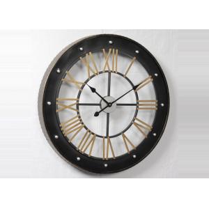 Vintage Wrought Circular 3D Retro Metal Wall Clock