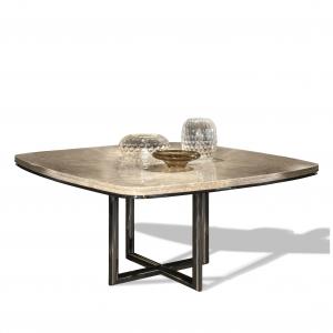 Home Marble Table Top Dining Table Luxury Modern Furnitures Stainless Steel Cross Foot
