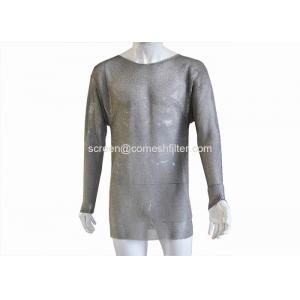 304L Safety 0.52mm Metal Mesh T Shirt With Long Sleeve