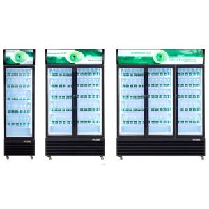 Double Layer Single Glasses Door Upright Display Freezer For Water And Drink Chiller Promotion