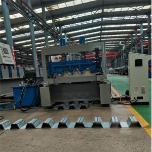 Color Steel Floor Decking Roll Forming Machine 0.8-1.5mm Thickness