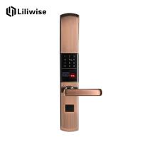 China Residential Security Electronic Door Locks Digital Latch Sliding With Key on sale