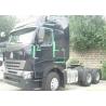 Flat Roof Cab Tractor Truck For Trailer , 6x4 Tractor Unit Trailer Head