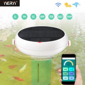 China Wireless Zigbee WiFi Waterproof Floating Pool PH Meter With Solar Power For Swimming Pools on sale