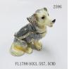 Dog alloy jewelry box decorative metal keepsake box fashion trinket box home