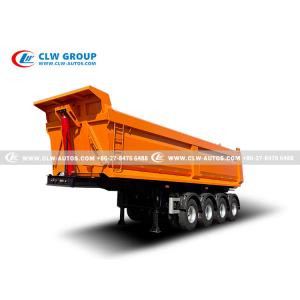 4 Axle U Shape Side Lifting Rear Tipping Trailer Dump Semi Trailer 30CBM 40ton 50 Ton