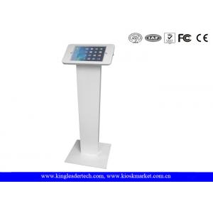 Lockable Round Corner ipad kiosk holder , tablet kiosk enclosure with Rugged Stand