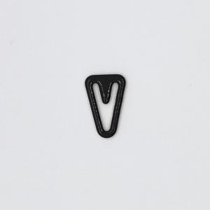 Metal Nylon Coated Bra Adjuster Slider , Triangle Bra Strap Adjuster Clips For Women