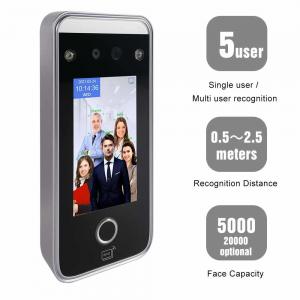 China TCP IP Fingerprint Time Attendance Facial Recognition 4.3 Inch Touch Screen supplier