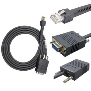 Straight RJ45 To RS232 Scanner Cable For Symbol Zebra DS3578