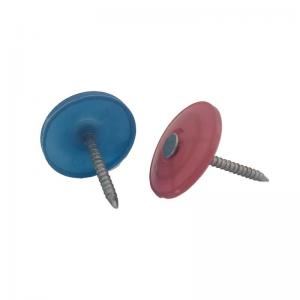 China Roofing 12 Gauge Plastic Cap Nails Ring Shank supplier
