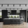 Modern European Design Complete Kitchen Set Smart Wood Matt Lacquer Finish Includes Faucet Dining Mall Accessory MDF Sink
