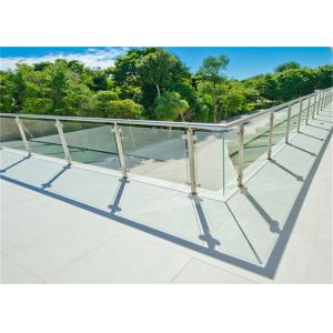 Round Post Stainless Steel Glass Railing For Real Estate Development Companies
