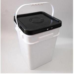 Durable Plastic Paint Bucket With Lid Handles Thickened New White