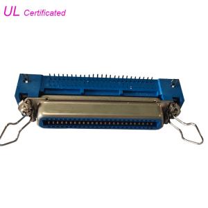 China Centronic Female 24 Pin Right Angle PCB Connector wiht Spring Latches and Board Lock wholesale