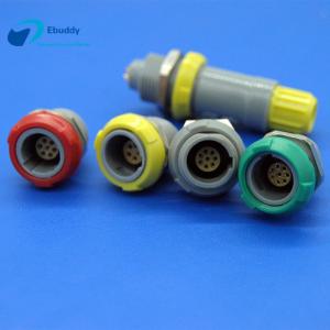 China 3 Pin Plastic Circular Connectors Female Push Pull Socket For PCB Welding supplier