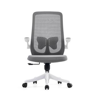 Gray Mesh Fabric with Back Support Office Chair for Office Room