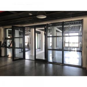 Customized Soundproof Aluminum Glass Swing Door Clear Tempered Glazed