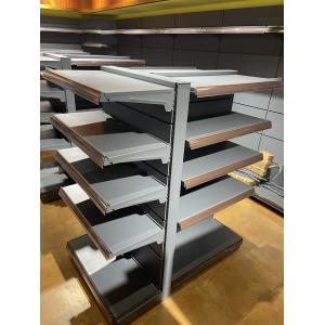 Multilayer Supermarket Convenience Store Product Display Steel Wood Shelf Customization