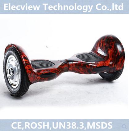 10 inch hiphop red two wheel hoverboard self balancing scooter bluetooth LED lighting