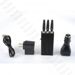 China GSM / 2G / 3G Portable Cell Phone Signal Jammer , 3 Antenna Portable Cell Phone Blocker Isolator supplier
