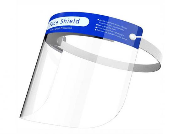 Disposable PET Face Shield Visor / Anti - Fog Face Mask With Eye Shield