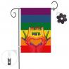 100D Polyester Heat Transfer Custom Beach Flags Rainbow Gay Pride Garden Banner