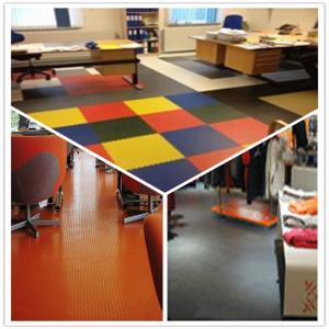 China 3W Anti Slip Indoor Office Interlocking Removable Plastic PVC Floorommg Tiles supplier