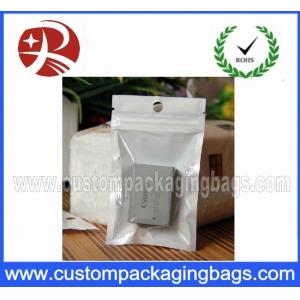 China Ziplock Plastic Hanger Bags for Battery , Recycled  plastic bag hanger supplier