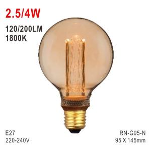 China G95 Bulb, Deco Bulb, E27 LED Bulb, Fashionable Glass Bulb, Energy-saving Bulb supplier