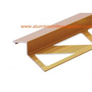 Anodized Gold Aluminium Carpet To Wood Floor Transition Trim Profile 0.8-2mm Thickness
